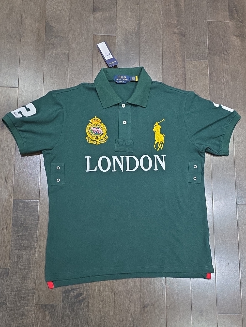 Polo by Ralph Lauren Green 'London' Crest Short-Sleeve Polo